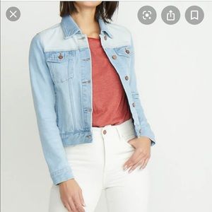Marine Layer color block denim jacket XS NWT